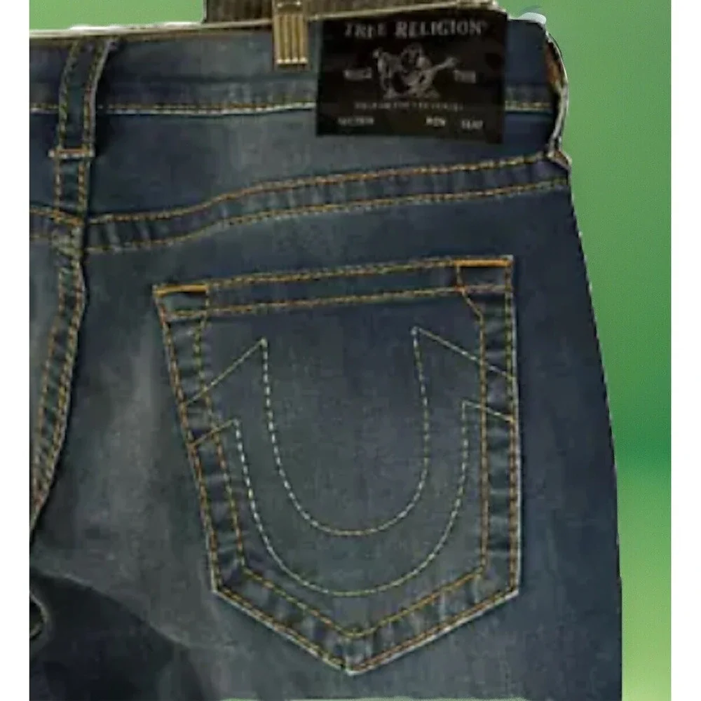 True Religion Geno Relaxed Slim Big T Jeans Men 34x31 Fade Skater hip hop